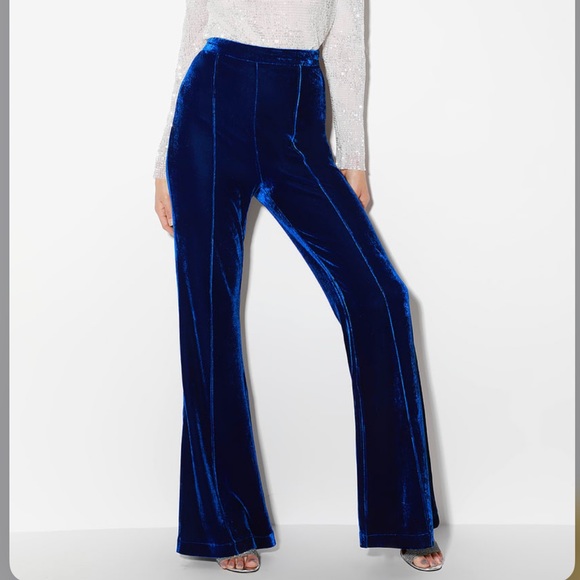 royal blue velvet pants